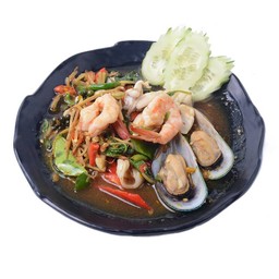 ผัดฉ่าทะเล (กับข้าว)