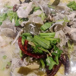 ต้มยำหัวปลี+ข้าว