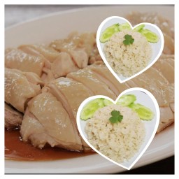 ไก่ต้มสับ+ข้าวมัน2จาน