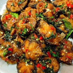 ข้าวราด กระเพาปลาดุก
