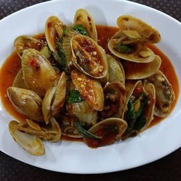 หอยลายผัดพริกเผา