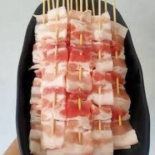 หมูสามชั้นย่าง 1 ไม้ 烤五花肉