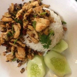 ข้าวไก่กระเทียม