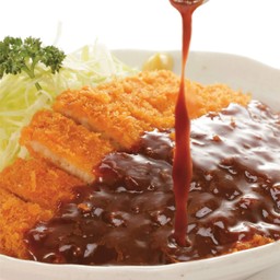 หมูทอดราดซอสมิโซะแดง