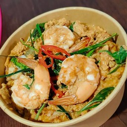 ข้าวห่อหมกกุ้งไข่ข้น