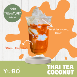 ชาไทยปั่นมะพร้าวกะทิ Coconut Thai tea