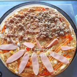 เครปหน้าใส้เค้ม (ใส้กรอก+หมุสับ+แม็กกี้)