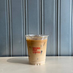 Iced creme brûlée latte