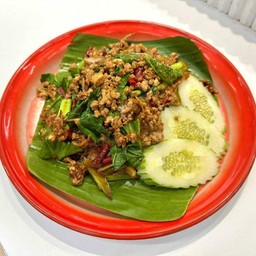 [เจมส์กระเพราถาด] ข้าวคะน้าหมูสับ