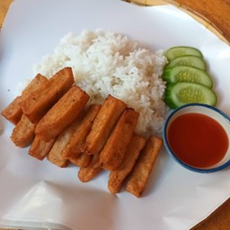 ข้าวหมูยอทอด