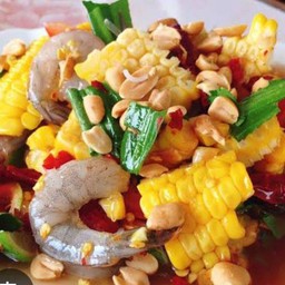 ตำข้าวโพดกุ้งสด