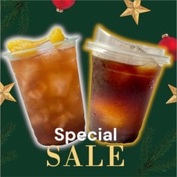 [เซตสุดฮิต] อเมริกาโน่ + Peach tea soda