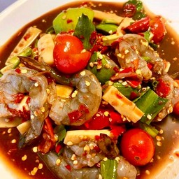 ตำกุ้งสด