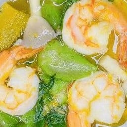 แกงเลียงกุ้งสด (หม้อ)
