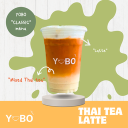 ชาไทยลาเต้ Thai tea latte