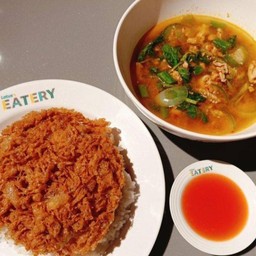 [ข้าวไข่เจียวนัว] ข้าวไข่ฟู+แกงส้มดอกแค