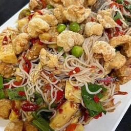 ตำป่าขนมจีนแคปหมู