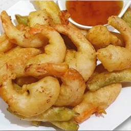 กุ้ง-ผักรวมชุบแป้งทอด