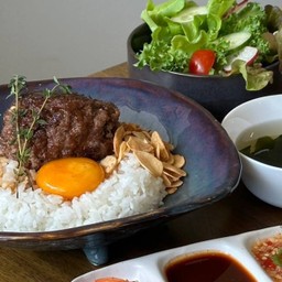 ข้าวแฮมเบิร์กวากิว