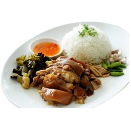 [ข้าวขาหมูจุฬา] ข้าวคากิ + ไส้พะโล้