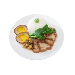 [ข้าวขาหมูจุฬา] ข้าวขาหมู + ไข่พะโล้