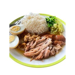 [ข้าวขาหมูจุฬา] ข้าวคากิ + ไข่พะโล้ + ไส้พะโล้