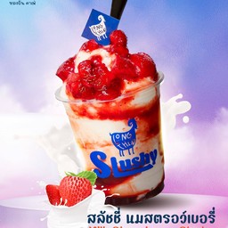 สลัสชี่นมสตรอเบอรี่Slushy