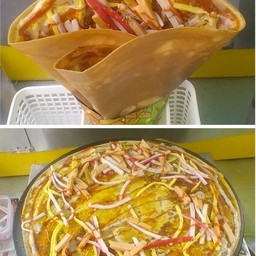 ชีส+ไข่+พิซซ่า+ไส้กรอก+ปูอัด