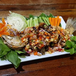 ปลากะพงลุยสวน