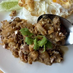 เอ็นเป็ด ทอดกระเทียม(กับข้าว)