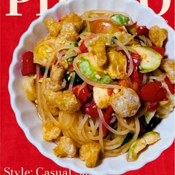 ตำเส้นเล็กปลาร้าแคปหมู