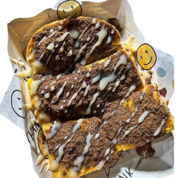 ปังปิ้ง เนย+ ไมโลภูเขาไฟ+ราดนมข้นหวาน { 1แผ่น }