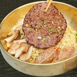 รามยอนแฮมเบิร์กวากิวไจแอนด์ มันดู(เลือกรสชาติมันดูได้)