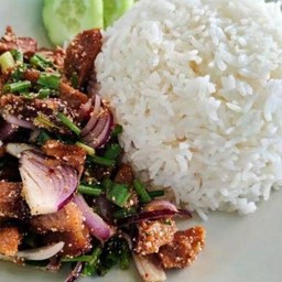 น้ำตกหมูราดข้าว