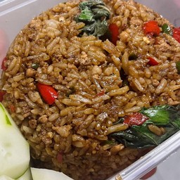 ข้าวคลุก กะเพราหมูสับ    (ขายดีสุดๆ!!!!)