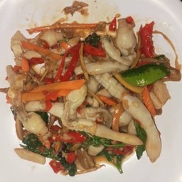 หอยหลอดผัดพริกไทยดำ