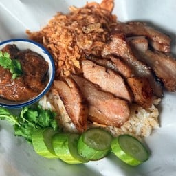 ข้าวมันคอหมูย่าง