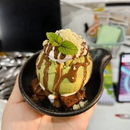 ไอศครีมชาเขียวมัจฉะ พุดดิ้งโมจิช็อค