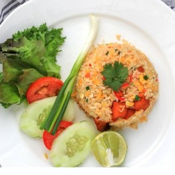 ข้าวผัดแซลมอน s 