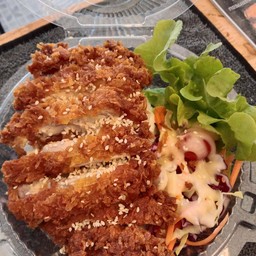 ข้าวไก่กรอบซอสเทริยากิ
