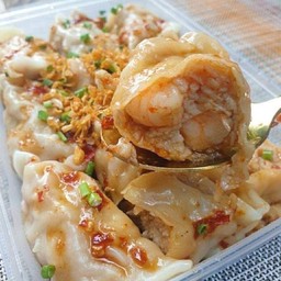 เกี๊ยวทรางเครื่อง 3 ชิ้น หมูกุ้ง