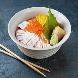 Salmon+Salmon Toro Ikura Donburi