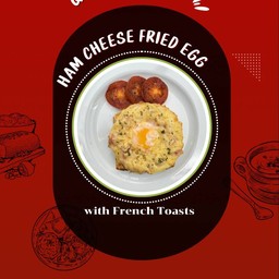 ไข่ดาวแฮมชีส เสิร์ฟพร้อมเฟรนช์โทส