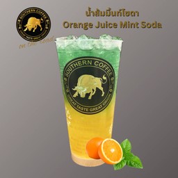 น้ำส้มมิ้นท์โซดา (Orange Juice Mint Soda)