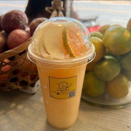 ส้ม+ แอปเปิ้ลแดงปั่น