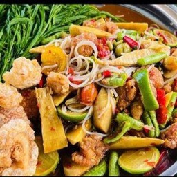 ตำซั่วหน่อไม้แคปหมู