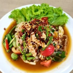 ตำเส้นเล็กหมูยอไก่ฉีก