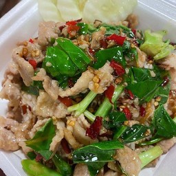 ข้าวคะน้าหมูชิ้น