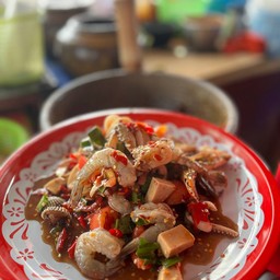 ตำเหลาทะเล+หมูยอ