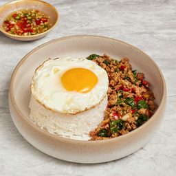 ข้าวราดกะเพรา+ไข่ดาว